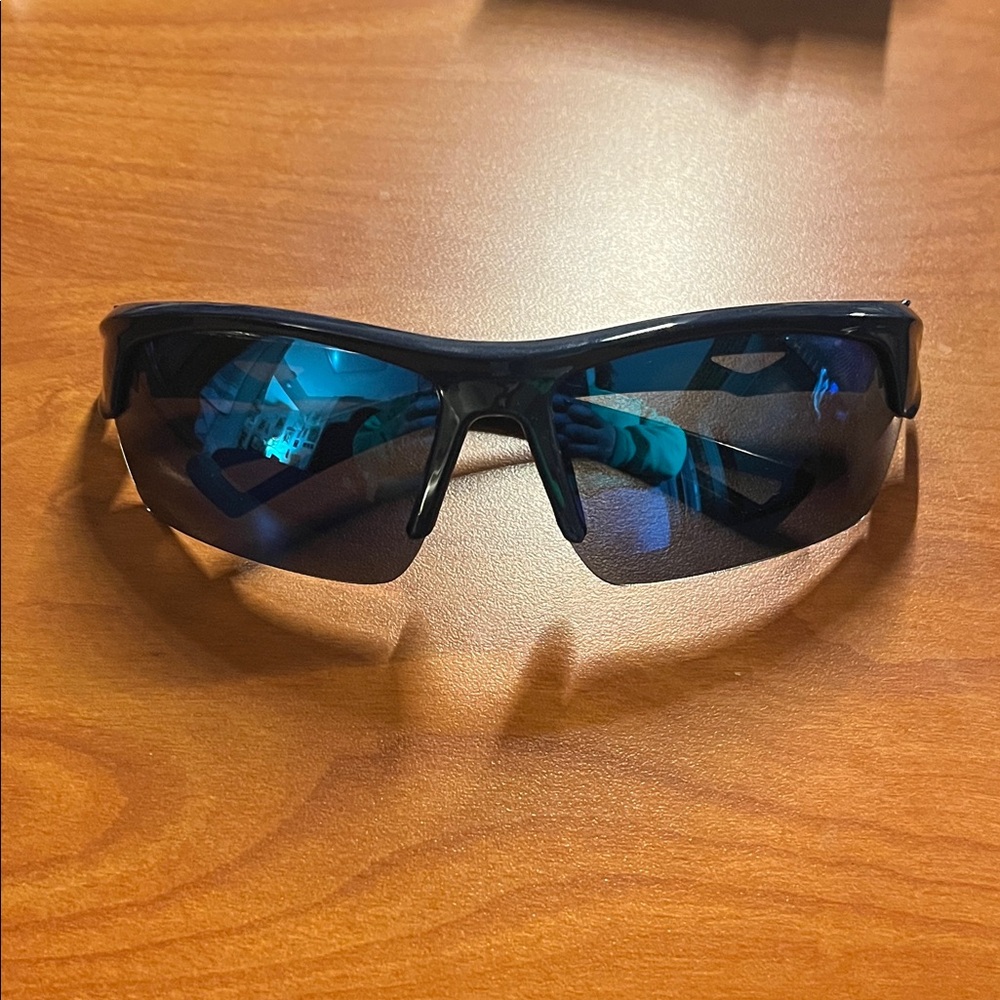 Black and Blue Sports Sunglasses